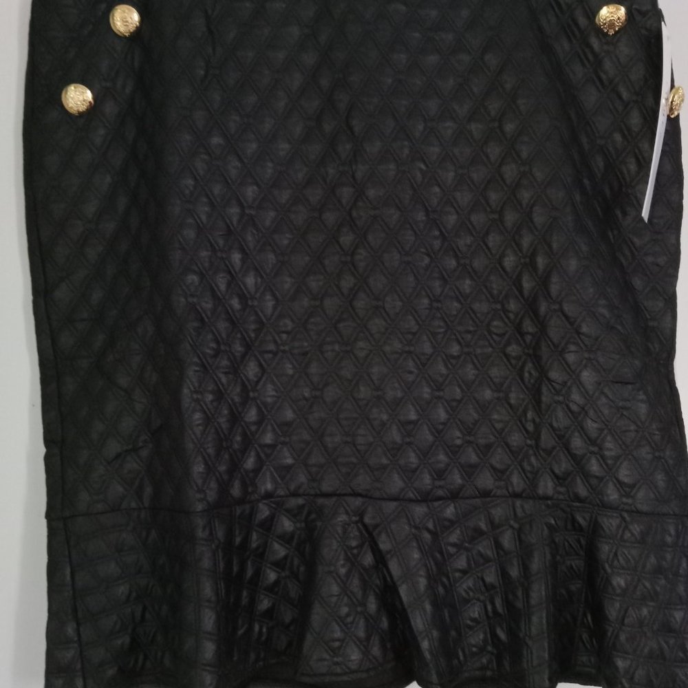 Pleather mini skirt